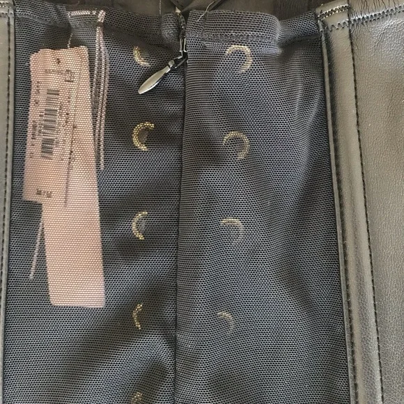 Victoria’s Secret Black Love Letters Faux Leather Teddy Bodysuit, NWT, Lace Up - Picture 10 of 16